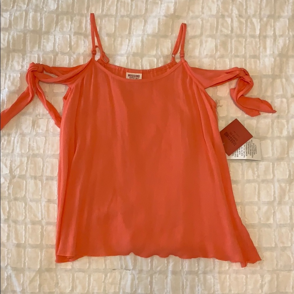 NWT coral cold shoulder blouse